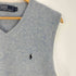 ポロバイラルフローレン Polo by RALPH LAUREN ポニー刺繍 ウール100%メランジ ニットベスト メンズ import:M