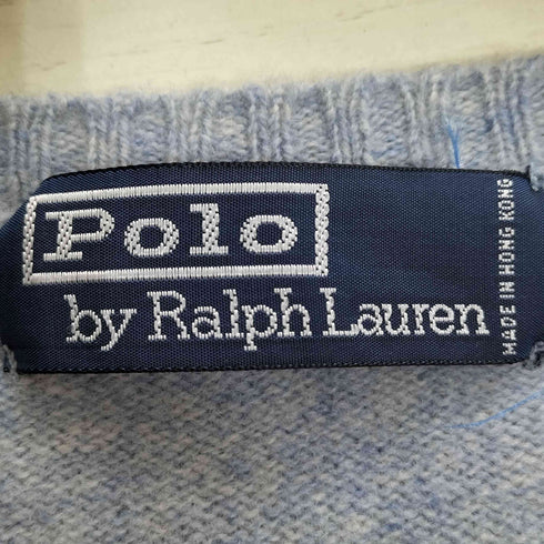 ポロバイラルフローレン Polo by RALPH LAUREN ポニー刺繍 ウール100%メランジ ニットベスト メンズ import:M