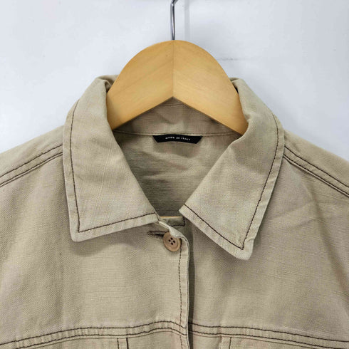 ウィークエンドマックスマーラ Weekend Max Mara イタリア製 麻 リネン混 コットン ジャケット レディース EUR:40