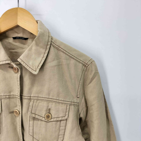 ウィークエンドマックスマーラ Weekend Max Mara イタリア製 麻 リネン混 コットン ジャケット レディース EUR:40