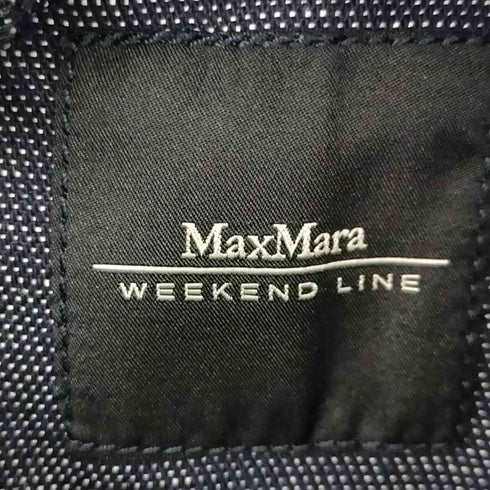 ウィークエンドマックスマーラ Weekend Max Mara イタリア製 麻 リネン混 コットン ジャケット インディゴ レディース EUR:40
