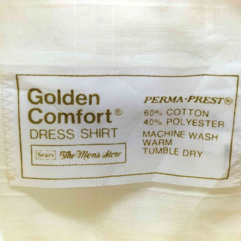 シアーズ Sears 70s Golden Comfort DRESS SHIRT 襟芯 織り チェック シャツ メンズ 16 /2 33