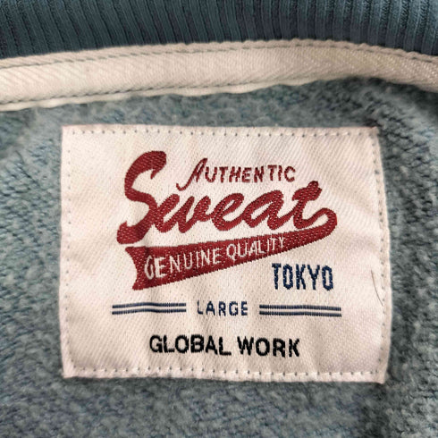 グローバルワーク GLOBAL WORK CITY OF LIGHT デザインクルーネックスウェット メンズ JPN:L