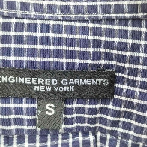 エンジニアードガーメンツ Engineered Garments USA製 コットン ギンガムチェック ロングスリーブ シャツ メンズ S