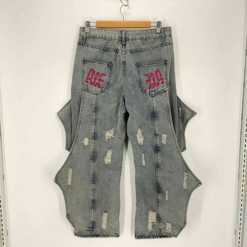 HIGHWAY-G フェイクレイヤードダメージデニムパンツ レディース JPN:XL