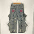 HIGHWAY-G フェイクレイヤードダメージデニムパンツ レディース JPN:XL