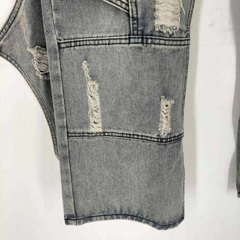 HIGHWAY-G フェイクレイヤードダメージデニムパンツ レディース JPN:XL