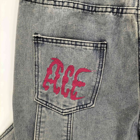 HIGHWAY-G フェイクレイヤードダメージデニムパンツ レディース JPN:XL