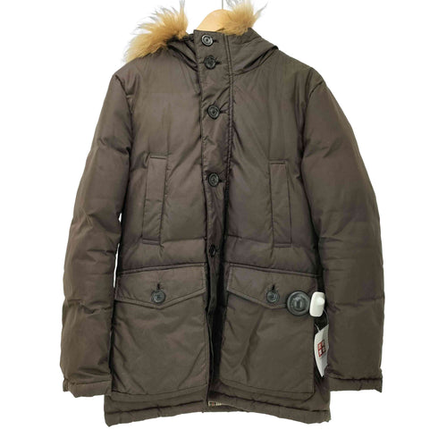 バーバリーブラックレーベル BURBERRY BLACK LABEL 裏地ノバチェック ファー ダウンジャケット メンズ import:M