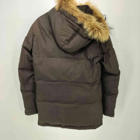 バーバリーブラックレーベル BURBERRY BLACK LABEL 裏地ノバチェック ファー ダウンジャケット メンズ import:M