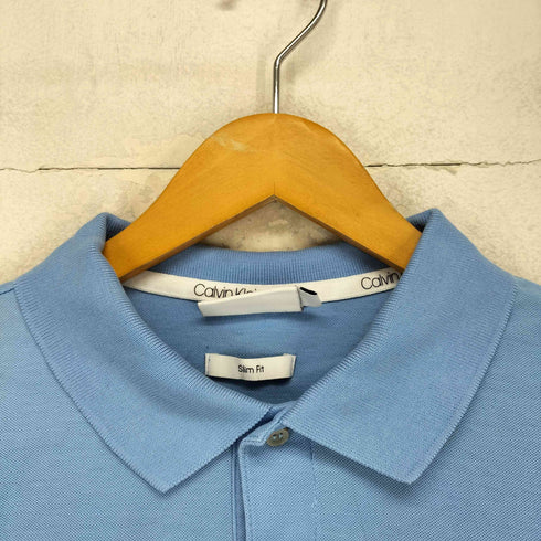 カルバンクライン CALVIN KLEIN Slim fit 刺繍ロゴ半袖ポロシャツ メンズ import:S