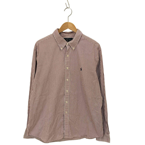 ラルフローレン RALPH LAUREN CLASSIC FIT ポニー刺繍 ボタンダウンストライプシャツ メンズ XL/TG