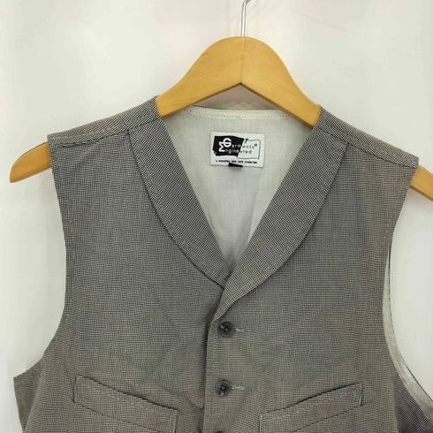 エンジニアードガーメンツ Engineered Garments 千鳥格子柄 ノースリーブ フロントボタン ベスト メンズ S