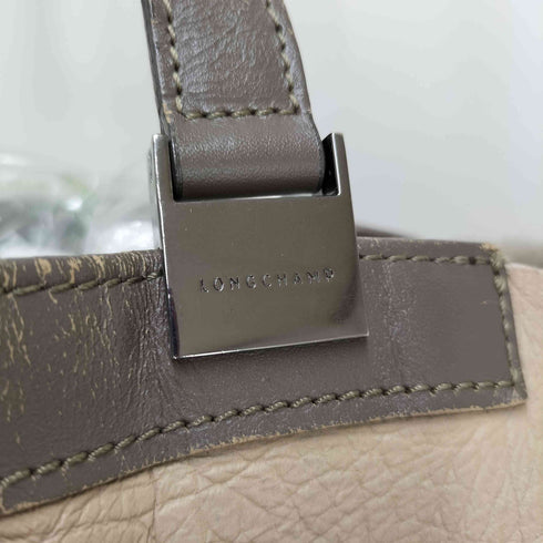 ロンシャン LONGCHAMP クロコ型押し リバーシブル ムートンバッグ レディース