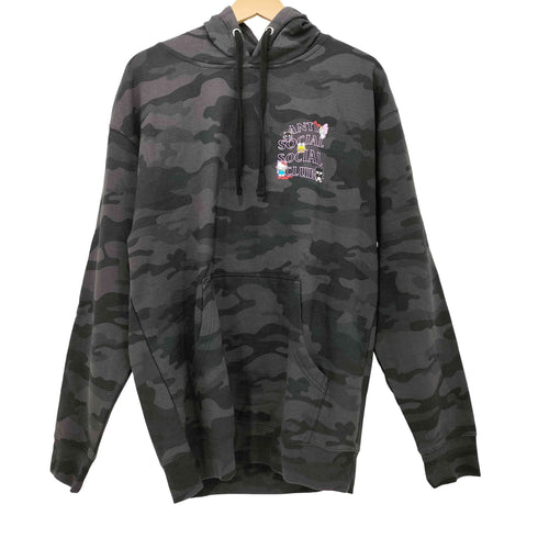 アンチソーシャルソーシャルクラブ ANTI SOCIAL SOCIAL CLUB ×Hello Kitty and Friends カモ柄 プルオーバー パーカー メンズ import:L