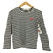 プレイコムデギャルソン PLAY COMME des GARCONS ハートワッペン ボーダー長袖カットソー レディース JPN:M