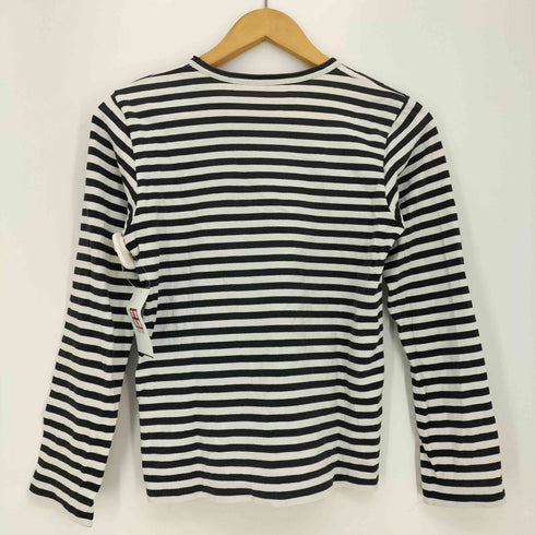 プレイコムデギャルソン PLAY COMME des GARCONS ハートワッペン ボーダー長袖カットソー レディース JPN:M