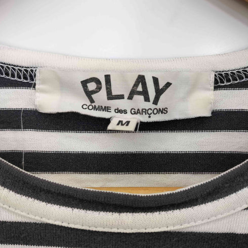 プレイコムデギャルソン PLAY COMME des GARCONS ハートワッペン ボーダー長袖カットソー レディース JPN:M