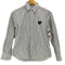 プレイコムデギャルソン PLAY COMME des GARCONS HEART MOTIF STRIPE L/S SJHIRT ハートワッペン ストライプ長袖シャツ レディース JPN:S
