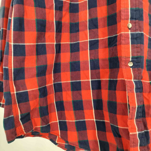 ランズエンド LANDS END 90S チェック ボタンダウンシャツ メンズ XL LONG
