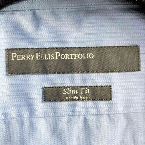 ペリーエリスポートフォリオ PERRY ELLIS PORTFOLIO SLIM FIT L/S ストライプシャツ メンズ 15