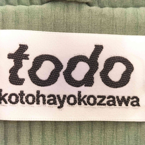 トゥードゥーコトハヨコザワ todo kotoha yokozawa ロングスリーブハイネックドレス プリーツパッチワークワンピース レディース