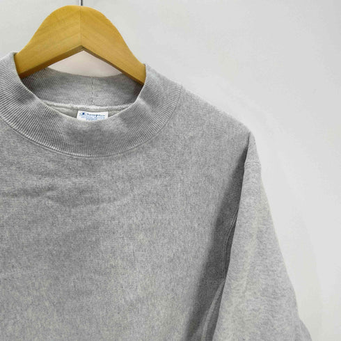 チャンピオン Champion 青単 復刻 REVERSE WEAVE リバースウィーブ 袖目あり モックネック プルオーバー スウェット メンズ import:L
