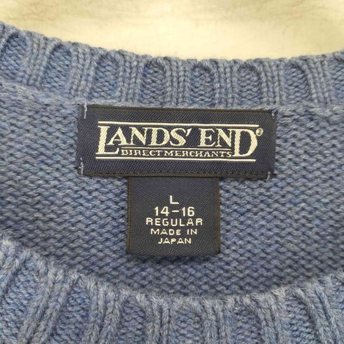 ランズエンド LANDS END 90-2000s コットン フリーダムスリーブ ドリフターセーター メンズ import:L