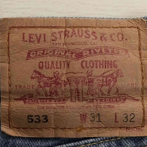リーバイス Levis 90S フィリピン製 533-02 ジップフライデニム メンズ W31/L32