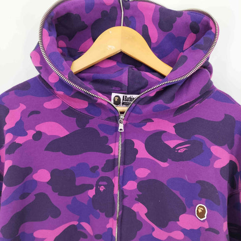 アベイシングエイプ A BATHING APE One Point Color Camo Cropped Full Zip Hoodie ワンポイント ロゴ カラー カモ クロップド フルジップ パーカー メンズ JPN:XL