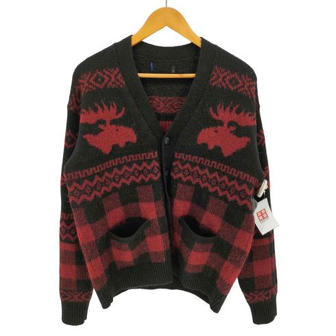 ポロラルフローレン POLO RALPH LAUREN MOOSE CHECK CARDIGAN 総柄 ニット カーディガン メンズ