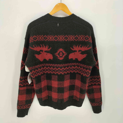ポロラルフローレン POLO RALPH LAUREN MOOSE CHECK CARDIGAN 総柄 ニット カーディガン メンズ