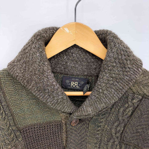 ダブルアールエルラルフローレン RRL RALPH LAUREN 24SS Patchwork shawl sweater パッチワーク ショールカラー カーディガン メンズ import:S