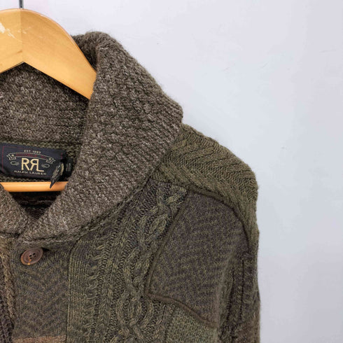 ダブルアールエルラルフローレン RRL RALPH LAUREN 24SS Patchwork shawl sweater パッチワーク ショールカラー カーディガン メンズ import:S