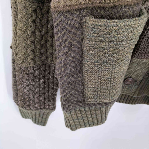 ダブルアールエルラルフローレン RRL RALPH LAUREN 24SS Patchwork shawl sweater パッチワーク ショールカラー カーディガン メンズ import:S