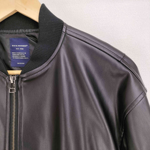 バックナンバー BACK NUMBER フェイクレザーリブブルゾン メンズ JPN:M
