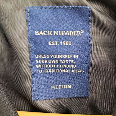 バックナンバー BACK NUMBER フェイクレザーリブブルゾン メンズ JPN:M