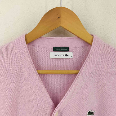 ラコステ LACOSTE EXCLUSIVE EDITON ロゴ刺繍 ウール混 ニット カーディガン レディース 38