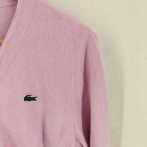 ラコステ LACOSTE EXCLUSIVE EDITON ロゴ刺繍 ウール混 ニット カーディガン レディース 38