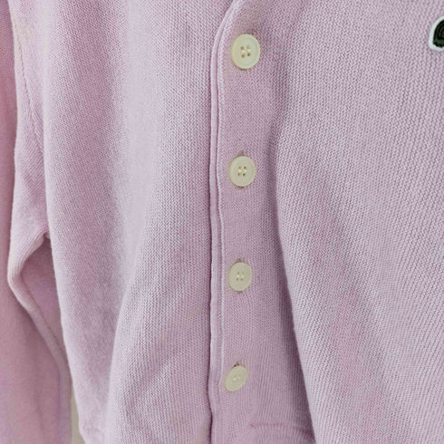 ラコステ LACOSTE EXCLUSIVE EDITON ロゴ刺繍 ウール混 ニット カーディガン レディース 38
