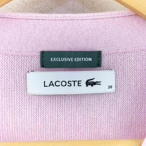 ラコステ LACOSTE EXCLUSIVE EDITON ロゴ刺繍 ウール混 ニット カーディガン レディース 38