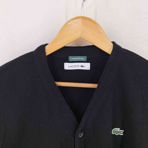 ラコステ LACOSTE EXCLUSIVE EDITON ロゴ刺繍 ウール混 ニット カーディガン レディース 38