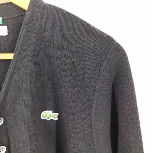 ラコステ LACOSTE EXCLUSIVE EDITON ロゴ刺繍 ウール混 ニット カーディガン レディース 38