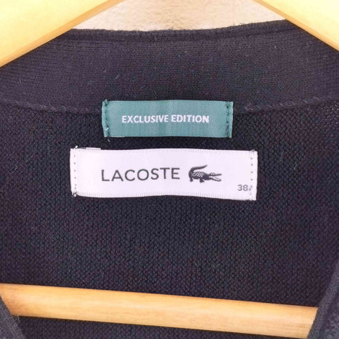 ラコステ LACOSTE EXCLUSIVE EDITON ロゴ刺繍 ウール混 ニット カーディガン レディース 38