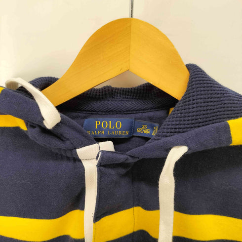 ポロラルフローレン POLO RALPH LAUREN 刺繍ロゴ フード裏地 サーマル ラガーシャツパーカー レディース import:XS