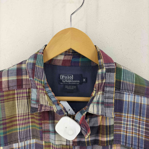 ポロバイラルフローレン Polo by RALPH LAUREN 90S USA製 パッチワーク スイングトップジャケット メンズ import:M