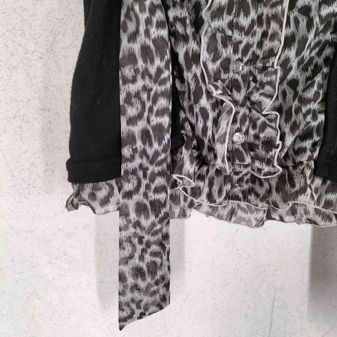 HEALTHY KAREN Y2K レオパード柄 ドッキング カットソー レディース JPN:M