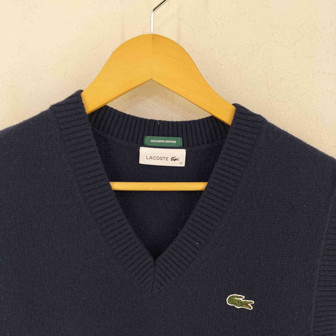 ラコステ LACOSTE EXCLUSIVE EDITON ロゴ刺繍 ウール混 ニット ベスト レディース 36