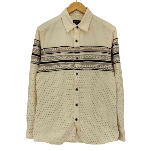 エディーバウアー Eddie Bauer バーズアイ マルチボーダー 長袖 コーデュロイシャツ メンズ import:S