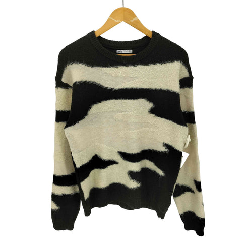 ザラ ZARA ABSTRACT ジャガード ニット メンズ import:S